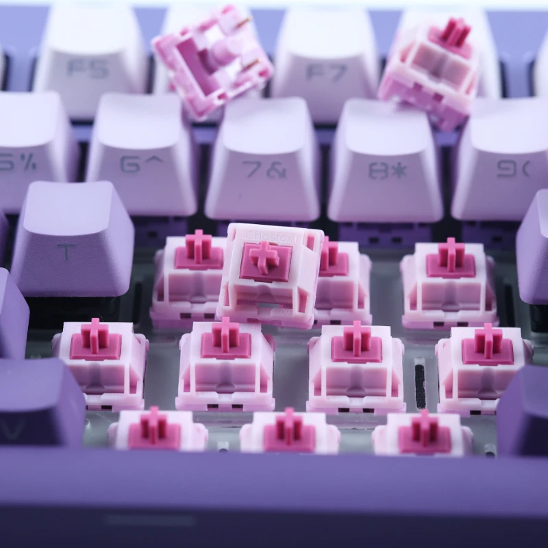 HMX Pink V2 Linear Axis Customized Switch HIFI Small Stone Sound