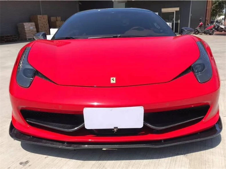 For Ferrari 458 2011-No High Quality REAL Carbon Fiber Front Lip Splitters Rear Diffuser Bumper Body Side Skirt Kit Spoiler - - Racext 34