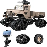 WiFi RC Truck 2.4Ghz 1/16 4WD Off-road RC Car with Front Light WiFi FPV 720P HD Camera Brushed Four-wheel Drive Truck RTR 1