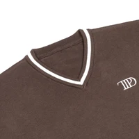 Taylor's TTPD Knit Sweater TS Knitwear Loose Cropped Pullover Contrast V-neck Autumn Winter Long Sleeves Women Top Merch Clothes - Image 4