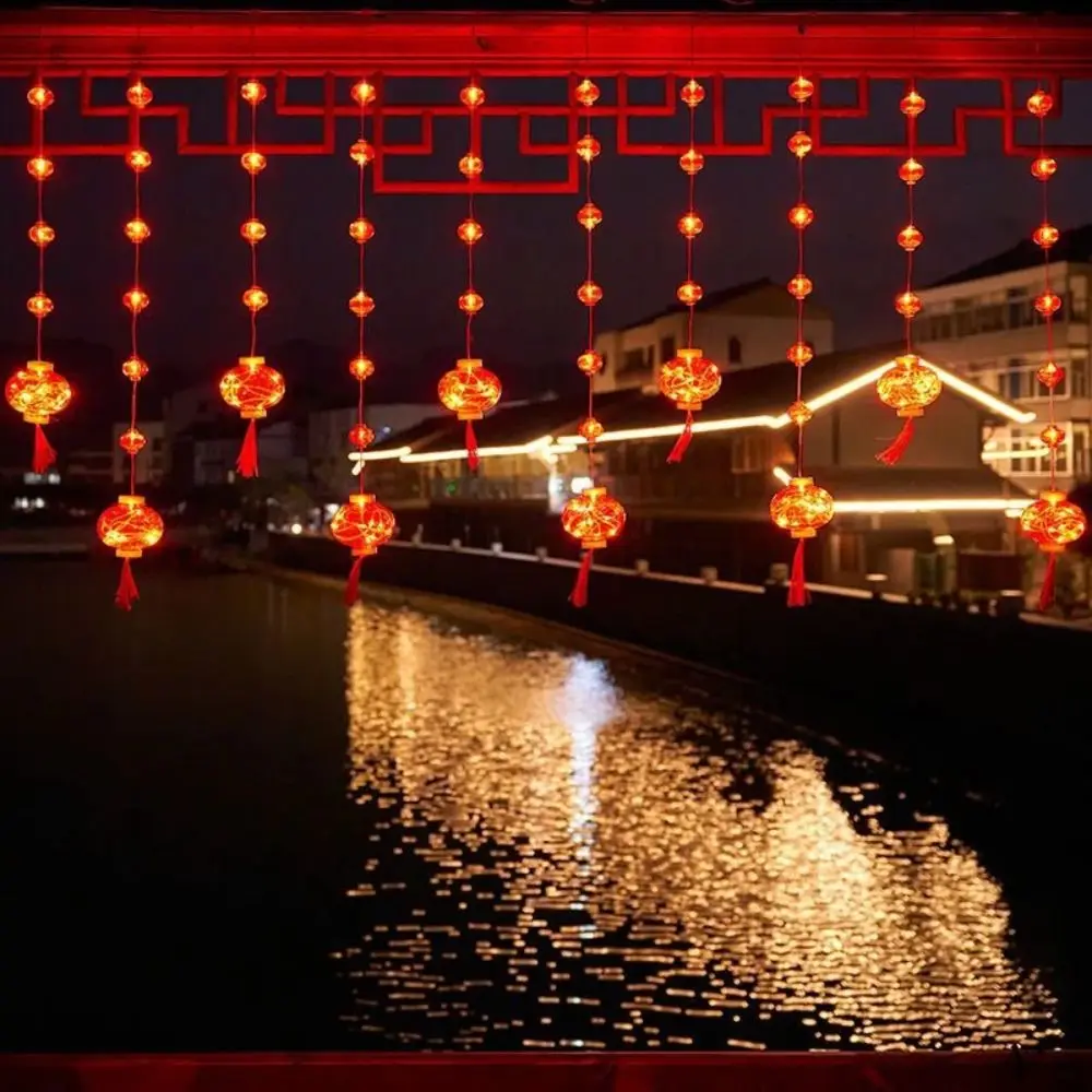 Chinesische Neujahrs laterne führte Lichter 8 Modi Frühlings fest China Urlaub Lichterketten Girlande Dekoration 3m – Detail 4