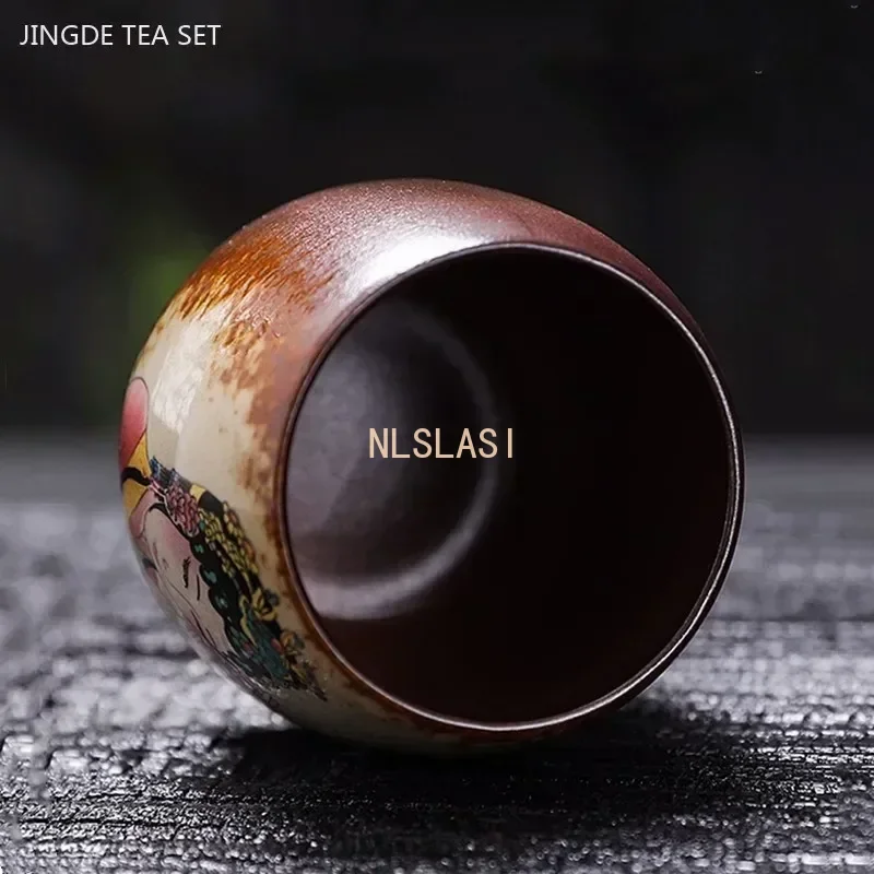 110/120ml Vintage Exquisite Ceramic Tea Cups Hand-painted Porcelain Master Cup Traditional Custom Teacup Chinese Tea Accessories