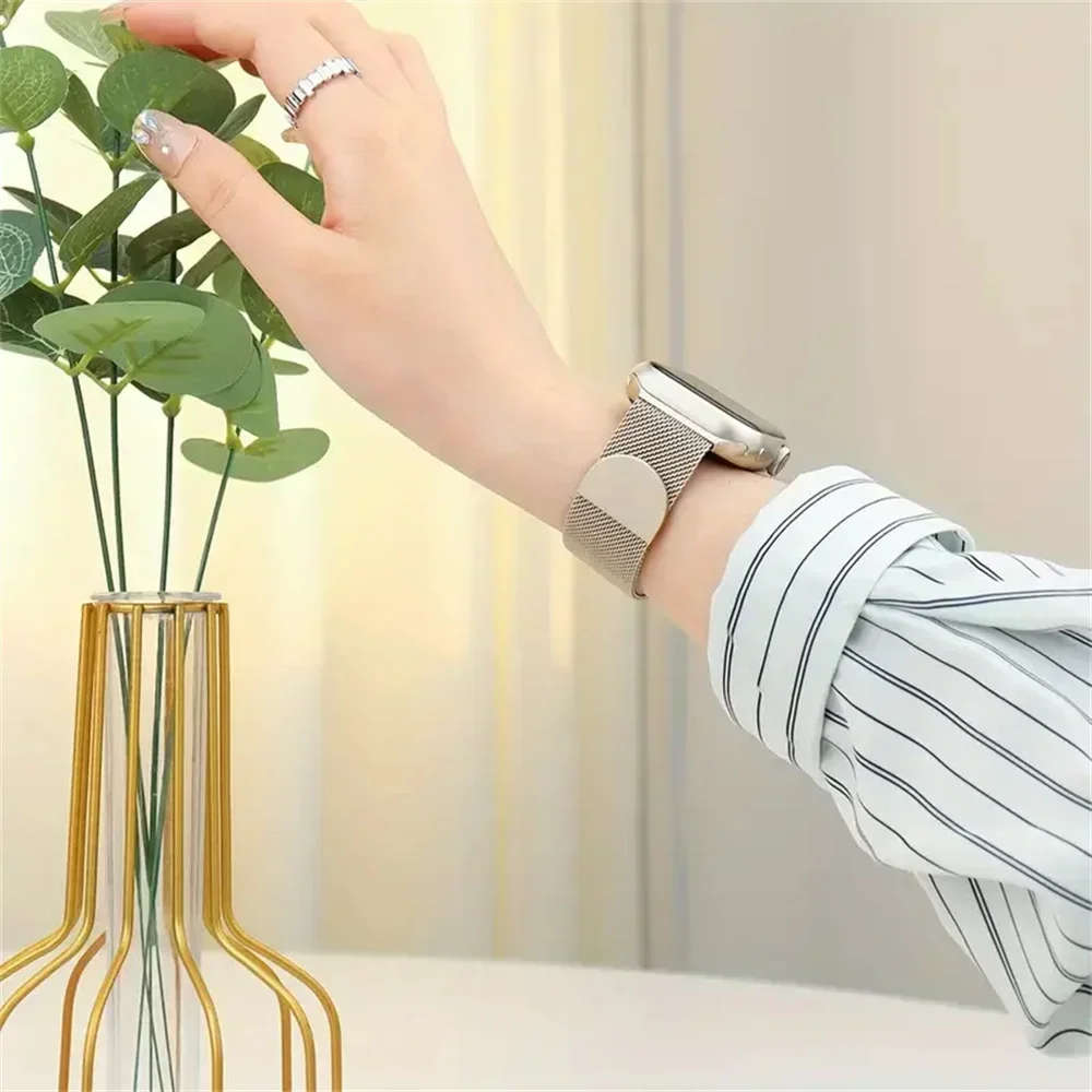 Elegant Milanese Loop Metal Watch Band Strap