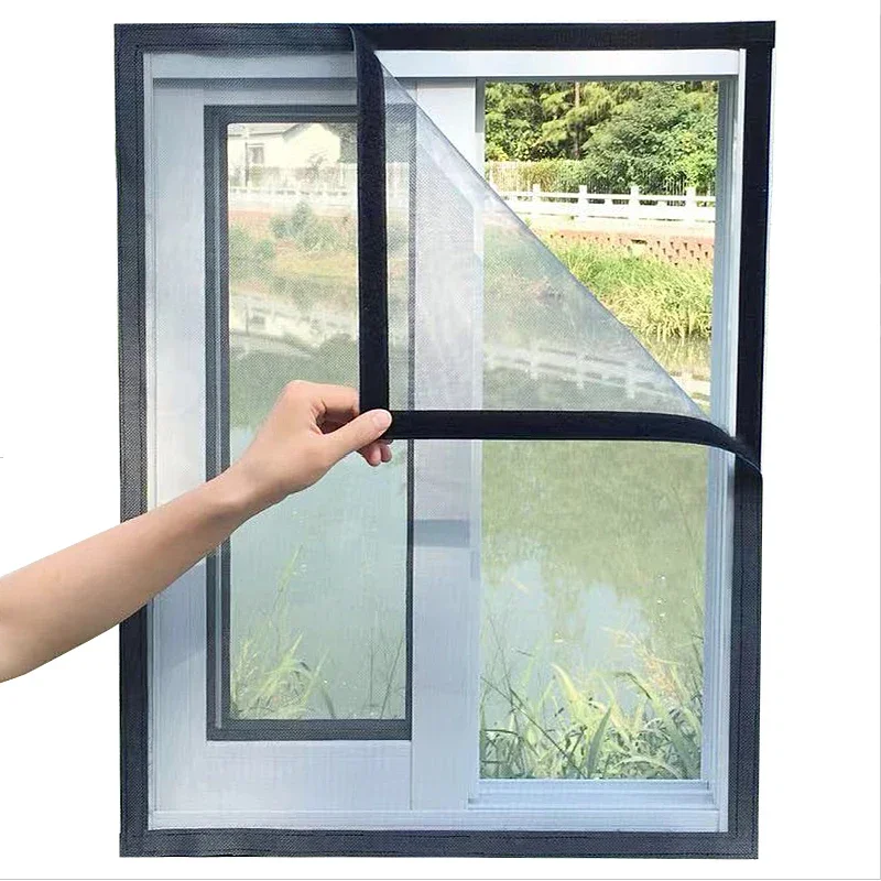 Invisible Anti-mosquito screens non-magnetic screen windows anti-mosquito nets self-adhesive Velcro nets fly mosquito window net,mosquito window net,anti mosquito window screen,mosquito net,mosquito net curtain,mosquito net mesh