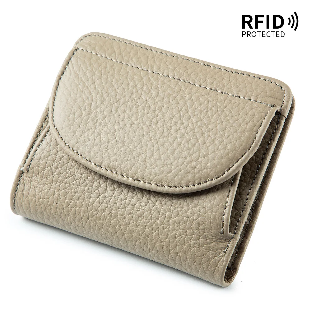 Bulk-buy Japanese and Korean New Women's Small Wallet Leather RFID