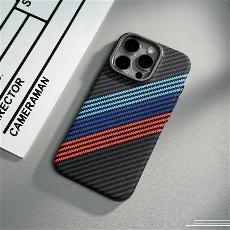 3D Relief Carbon Fiber Texture Hard Case For Smartphone With Anti Slip Grip