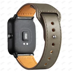 Elegant Leather Watch Strap - Premium 20mm/22mm Adjustable Bracelet - 20mm watch band (Gray 12)