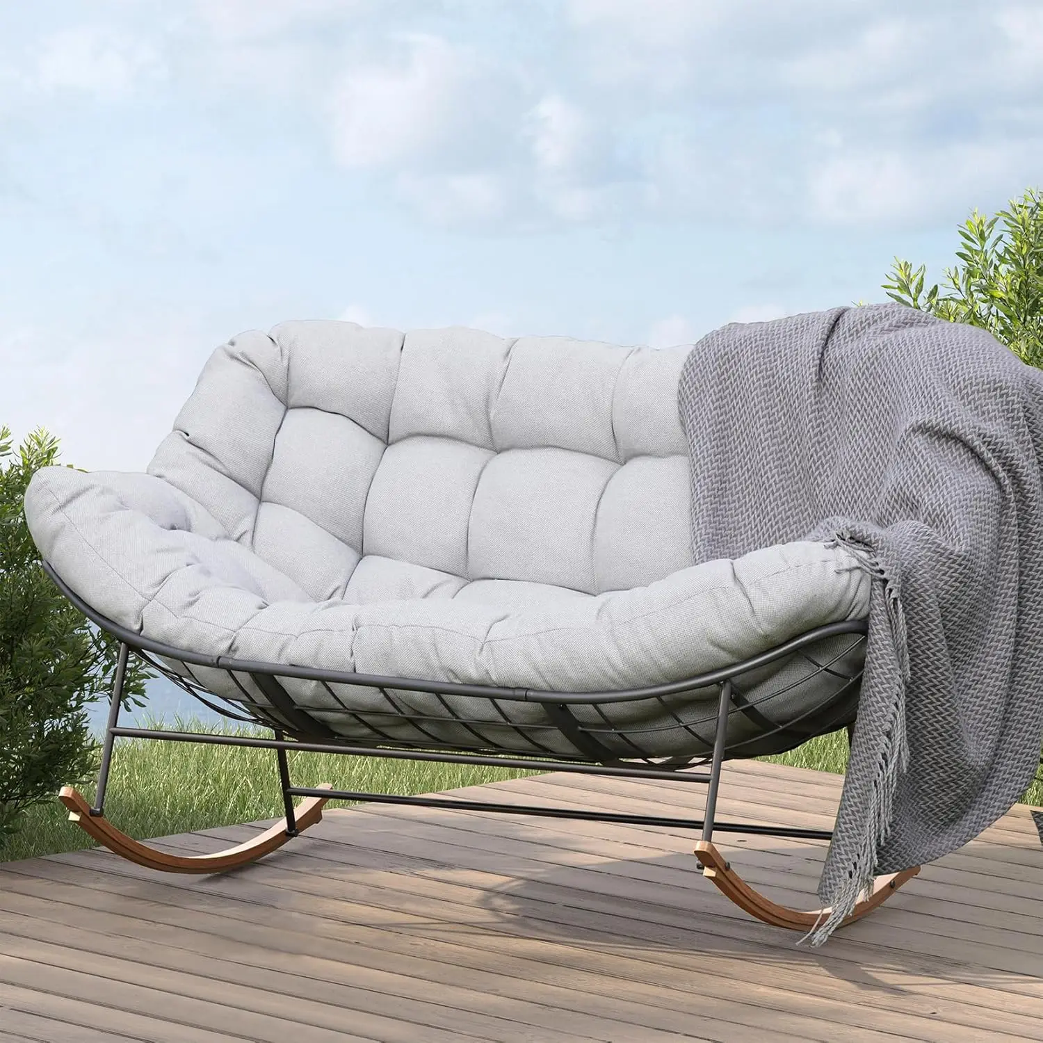 Papasan Rocking Chair for 2 1