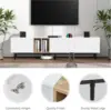 77 Inch Modern TV Stand for TVs Up to 80”, Minimalist Entertainment Center with 3 Cabinets & Open Shelves, Media Console Table 5