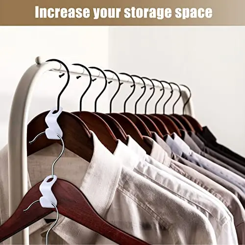 10pcs Space-Saving Clothes Hanger Extender - Connector Hooks for