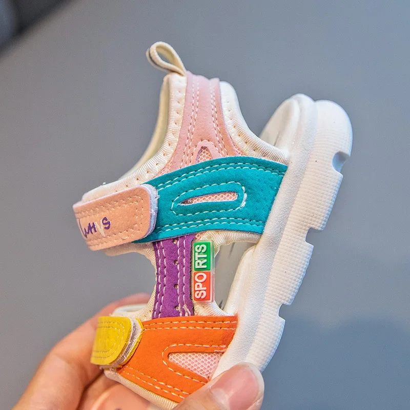 Baby Girls Sandles Summer Toddler Kids Shoe Covered-toes First Walkers Soft Bottom Boys Beach Shoes Cartoon Design