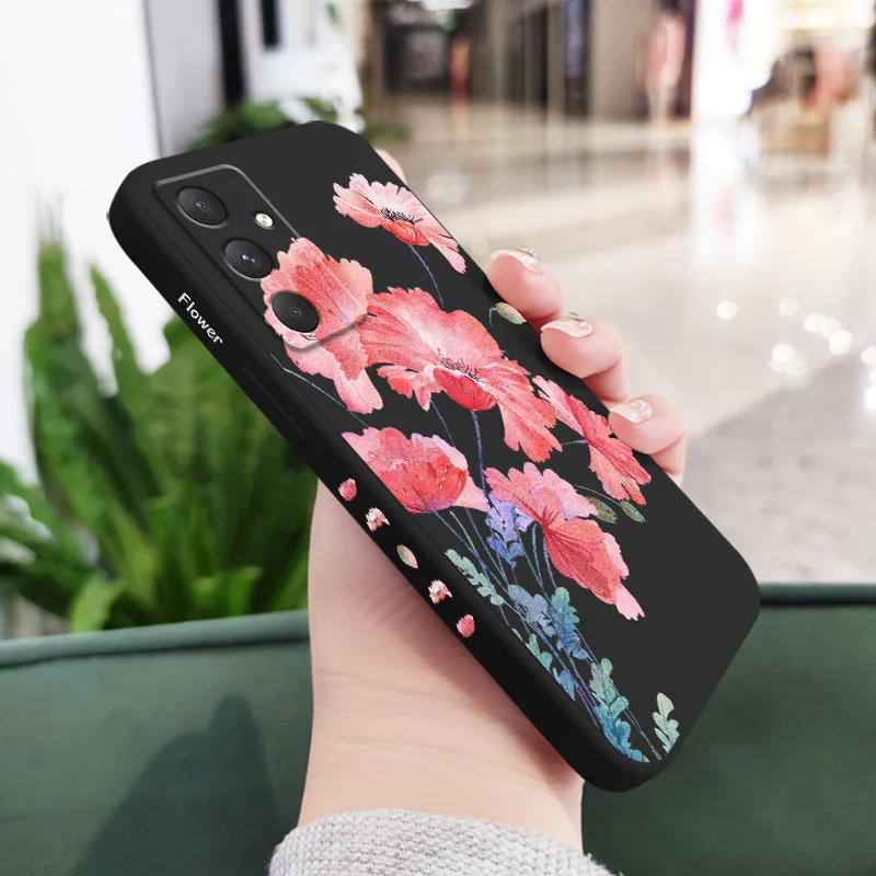 Elegant Corn Poppy Floral Phone Case Cover