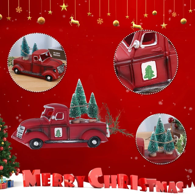 Truck Centerpiece Farm Christmas Truck Red Pickup Farm Red Vintage ...