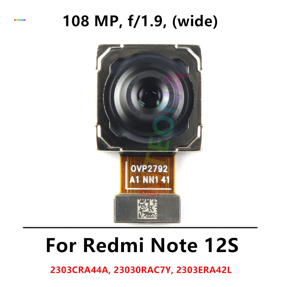 108MP Main Back Camera For Xiaomi Redmi Note 12S Rear Camera Module ...