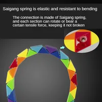 Colored Magic Cube Toys Magic Rule Snake Multi-color Puzzle Fidget Toys Decompression Transformable Cubes Educational Toys 4