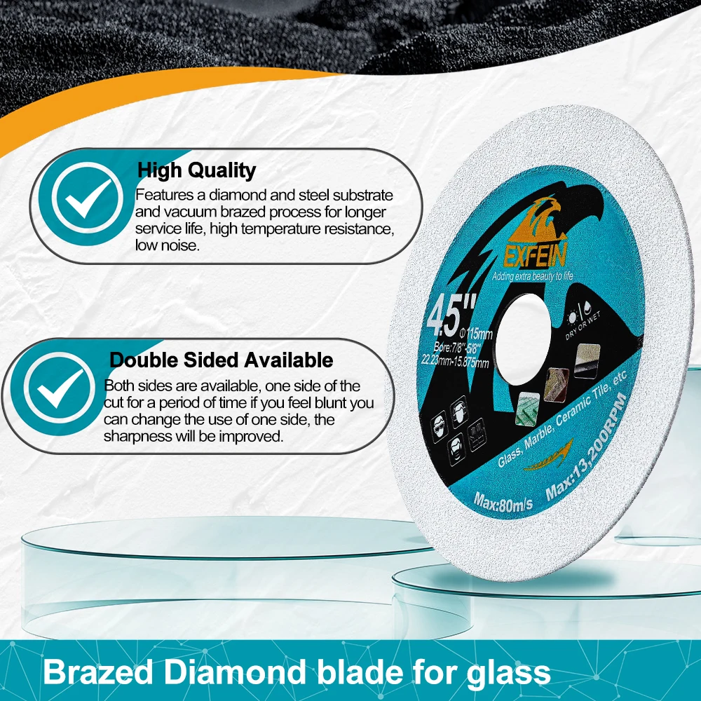 Premium Diamond Glass Cutting Disc - Precision Blade for Marble, Tile, Crystal, Jade, and Glass Cutting
