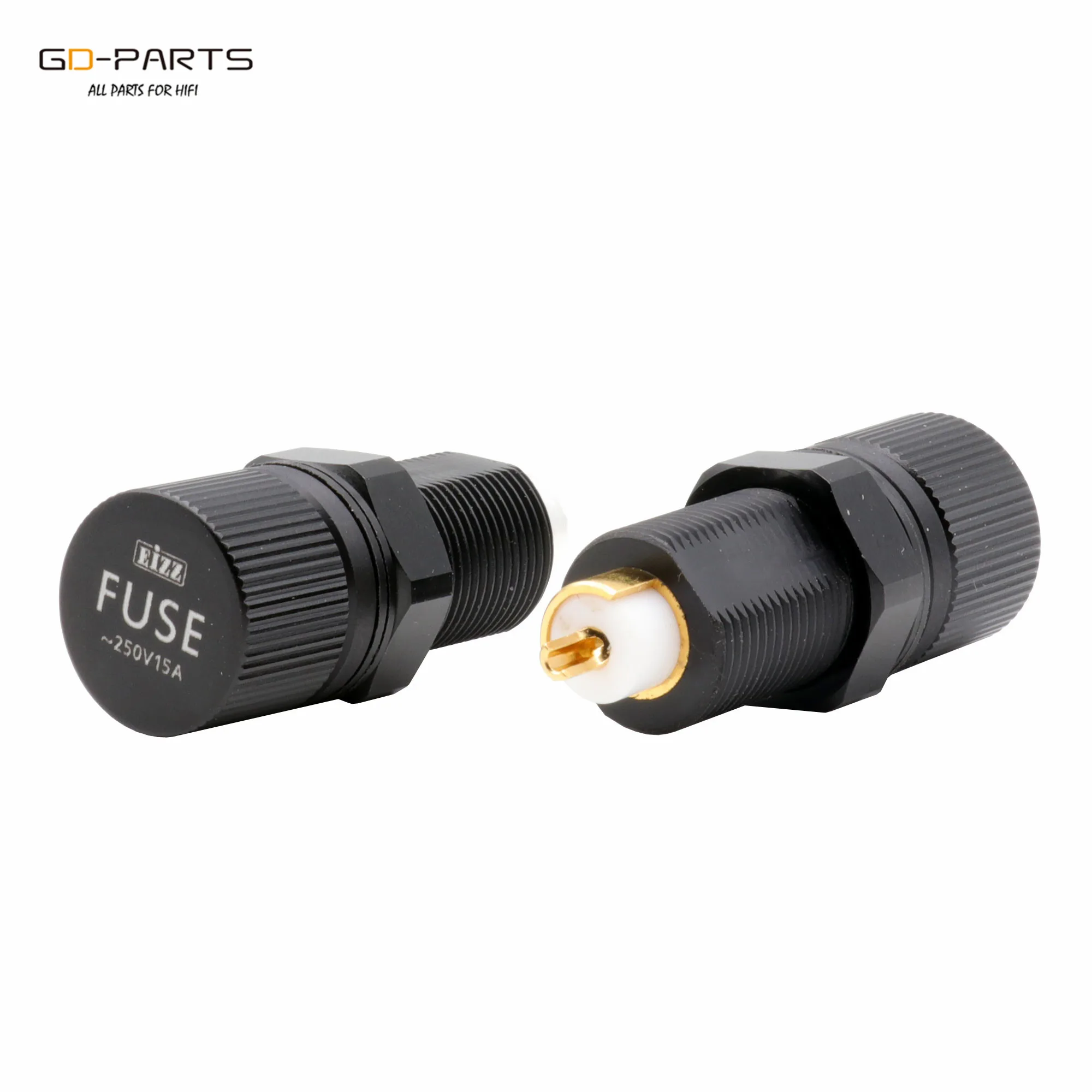 Suporte do Fusível Eizz para 5×20 mm Fusíveis ac 250v 15a 24k Ouro Ródio Banhado Condutor Ptfe Isolador Montagem do Painel Chassis Alta Fidelidade Faça Você Mesmo 1pc