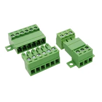 1Sets solderless docking type 15EDG 3.81MM screw terminal block connector PCB plug-in type 15EDGRKC 3.81 green terminal block 4