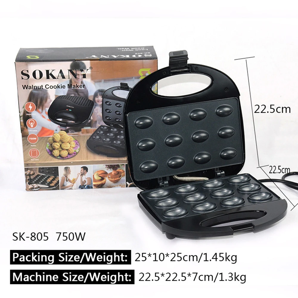 Description Picture 6 of itemMini Electric Nut Making Machine Frying Pan Cake Breakfast Machine, Home Sandwich Walnut Cake Machine Kitchen Baking