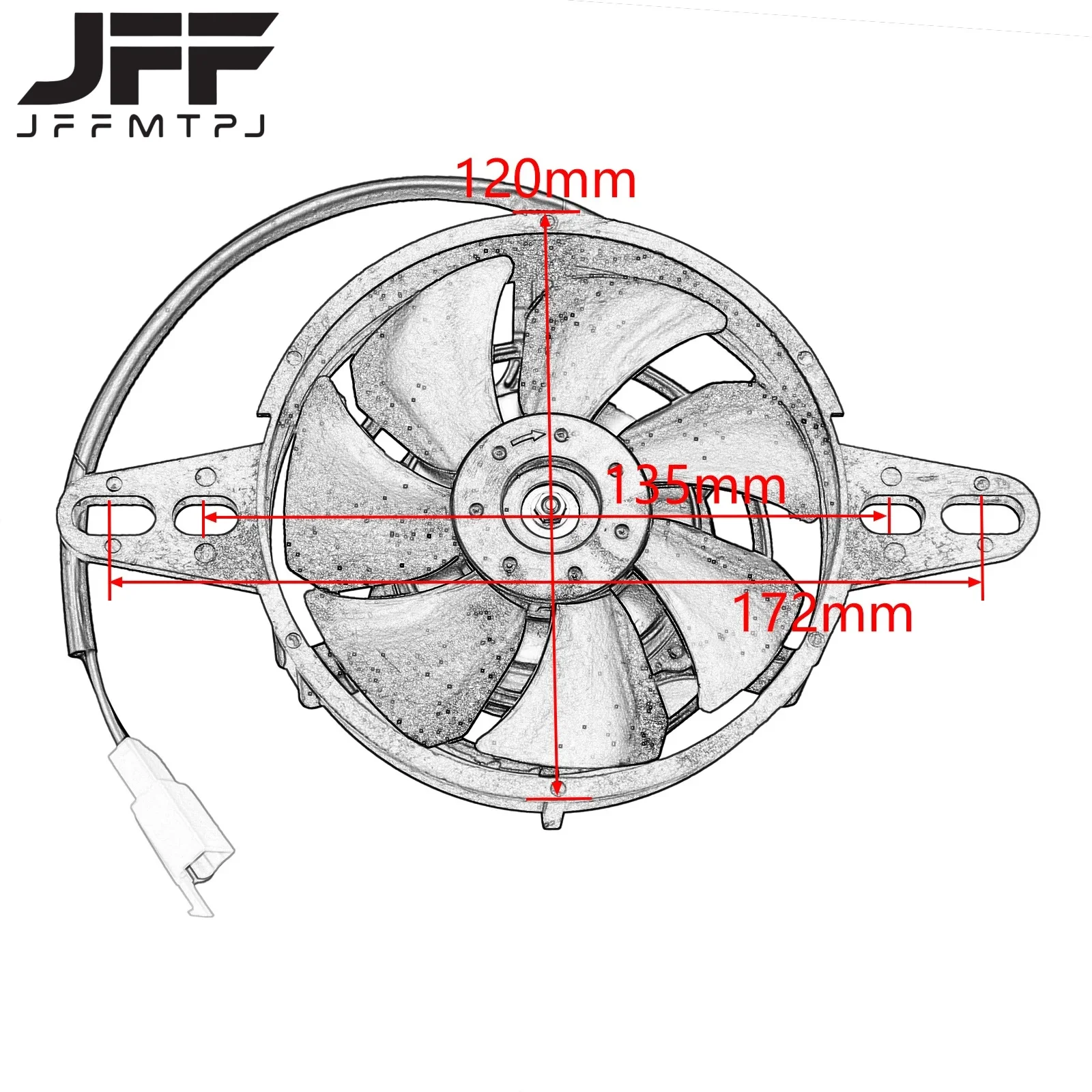 Motocross Motore 12V Radiatore Ventola Di Raffreddamento Radiatore Olio Per ATV Quad Go Kart Honda Yamaha KTM Kawasaki Suzuki Parte Universale - Image 6