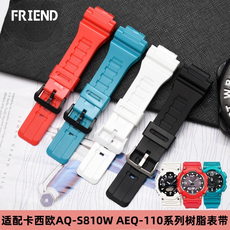 Per Cinturino Casio Cinturino Da Uomo Aq-S810W Aqs810Wc S800W Aeq-110W W-735H Sgw-300H Accessori Per Orologi Di Ricambio In Resina