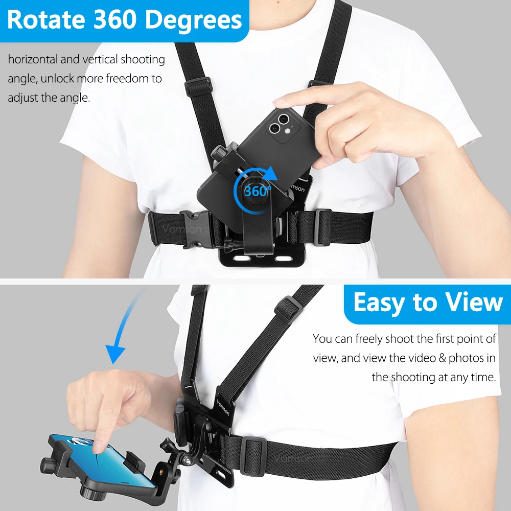 Obile Phone Chest Ount Harness POV Iphone Holder Head Strap - View #3