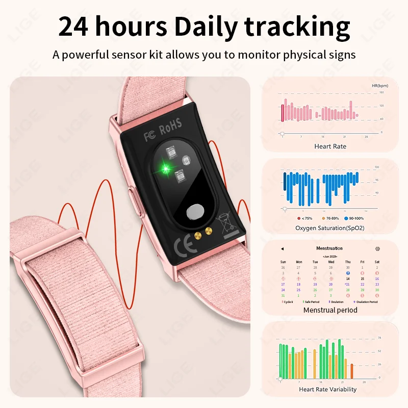 새로운 무화면 스마트워치 남성용 스포츠 아웃도어 피트니스 심박수 모니터 IP68 방수 안드로이드 IOS 2026용 신형 스마트워치