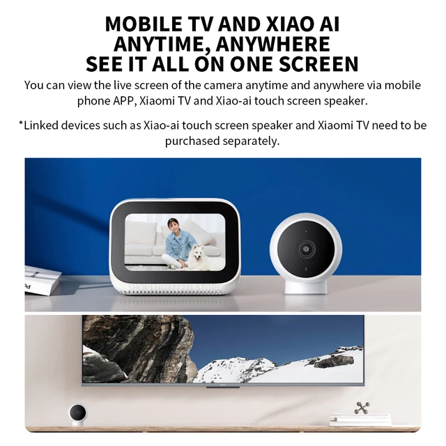 XIAOMI Smart IP Camera Standard Edition 2K HD Infrared Night Vision CCTV Voice Intercom AI Alarm Magnetic Base Home WiFi Videcam 3