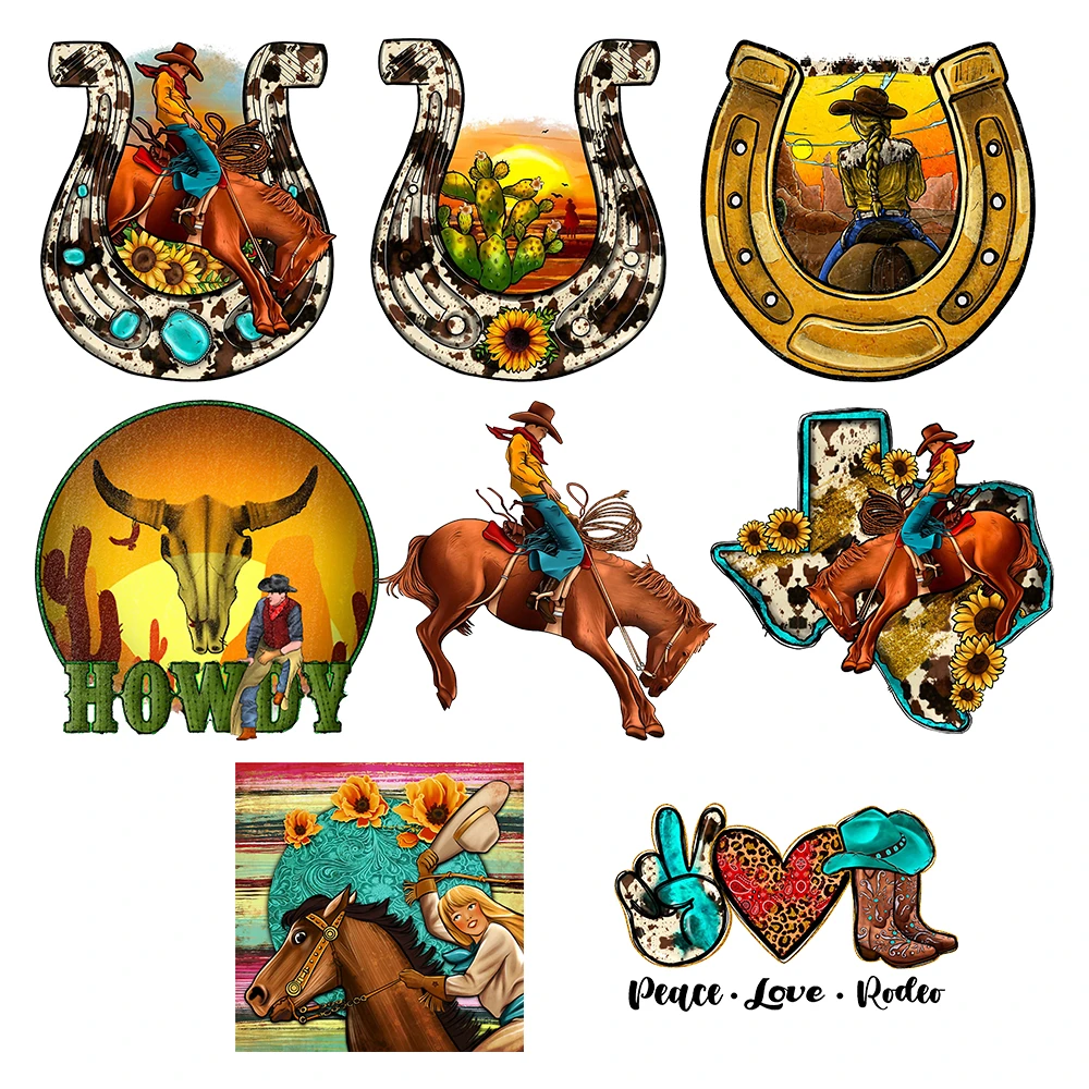 Iron Patches Cowboy | Western Iron Transfers | Applique Iron Cowboy - Iron-on Transfer - Aliexpress