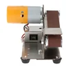 Mini Electric Belt Sander DIY Polishing Grinding Machine with 10 Belts Grinder Set Sharpener Cutter Knife Edges 220V/110V 4