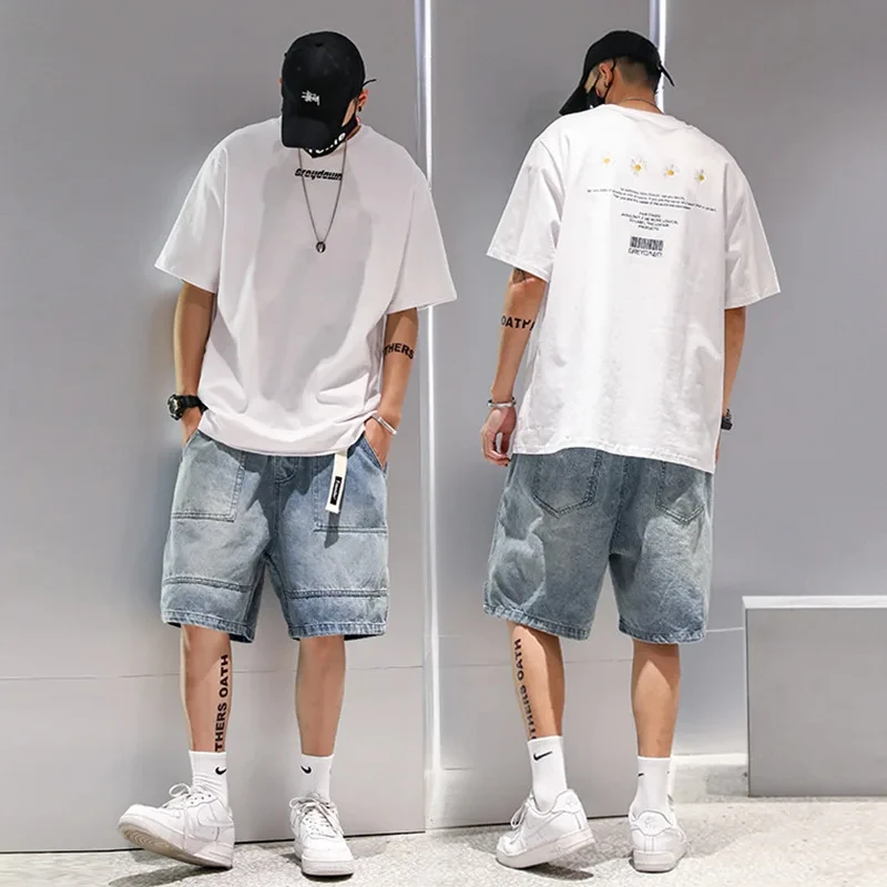 デニム・ジーパン IONSEOUL Cityboy widewide cago SHORTS JP5D0024 D-KROOSHORT-Z JOGGJEANS Man: Coloured shorts in Track Denim
