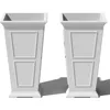 Fairmont Tall Plastic Planter - Large Outdoor Planter for Front Porch Crack Resistant All-Weather Use Classic Estate 2