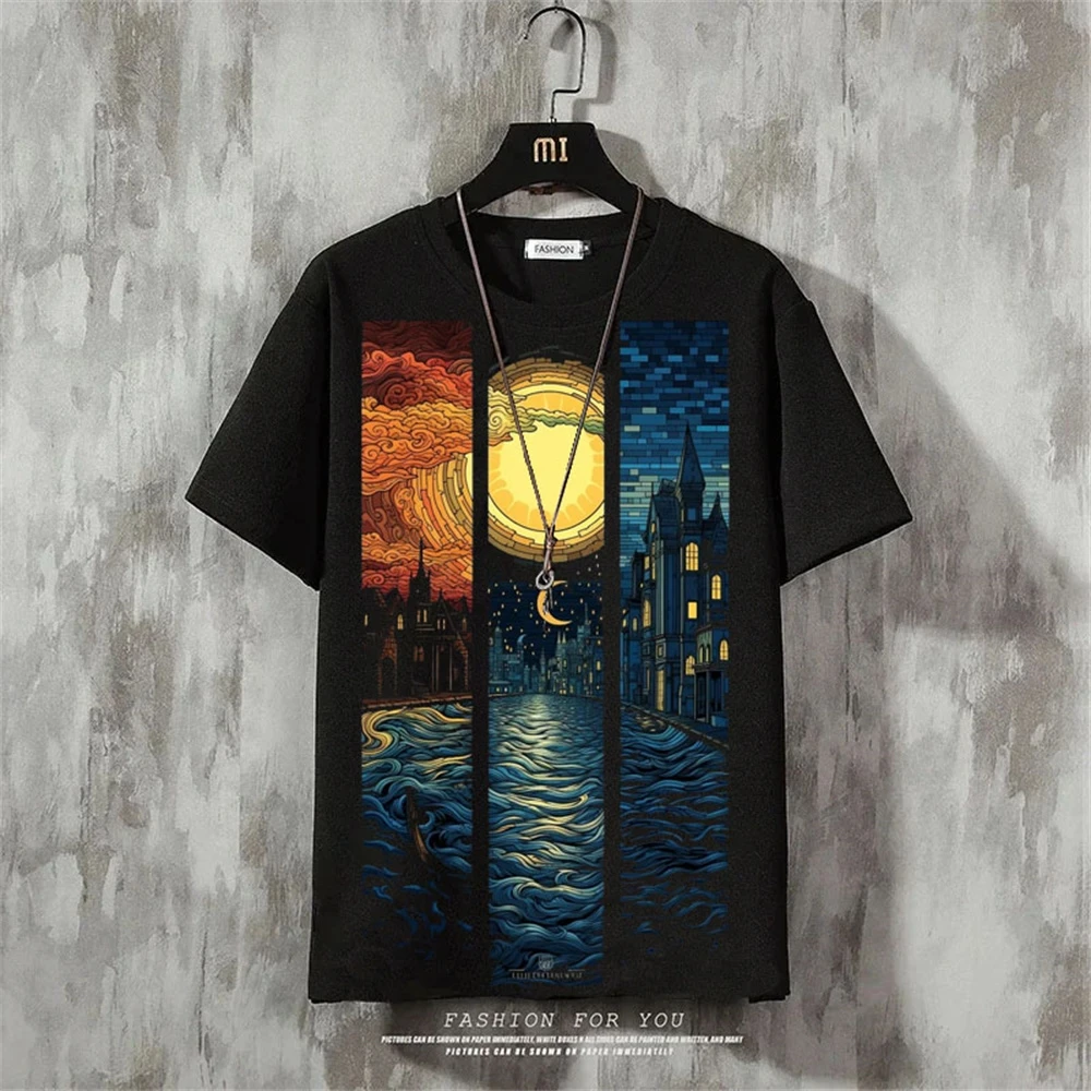 

Anime Men's T-Shirt Trend Fashion Street T-Shirt Hip-Hop Loose Short Sleeved Anime T Shirt For Men Clothing Casual Fashion Top