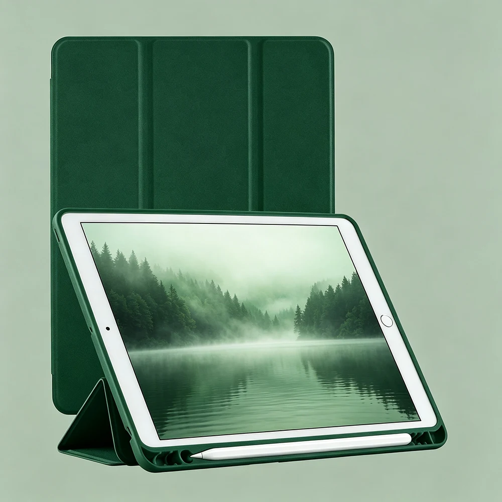 Magnetic Flip Smart Cover with Soft Silicone Back Shell