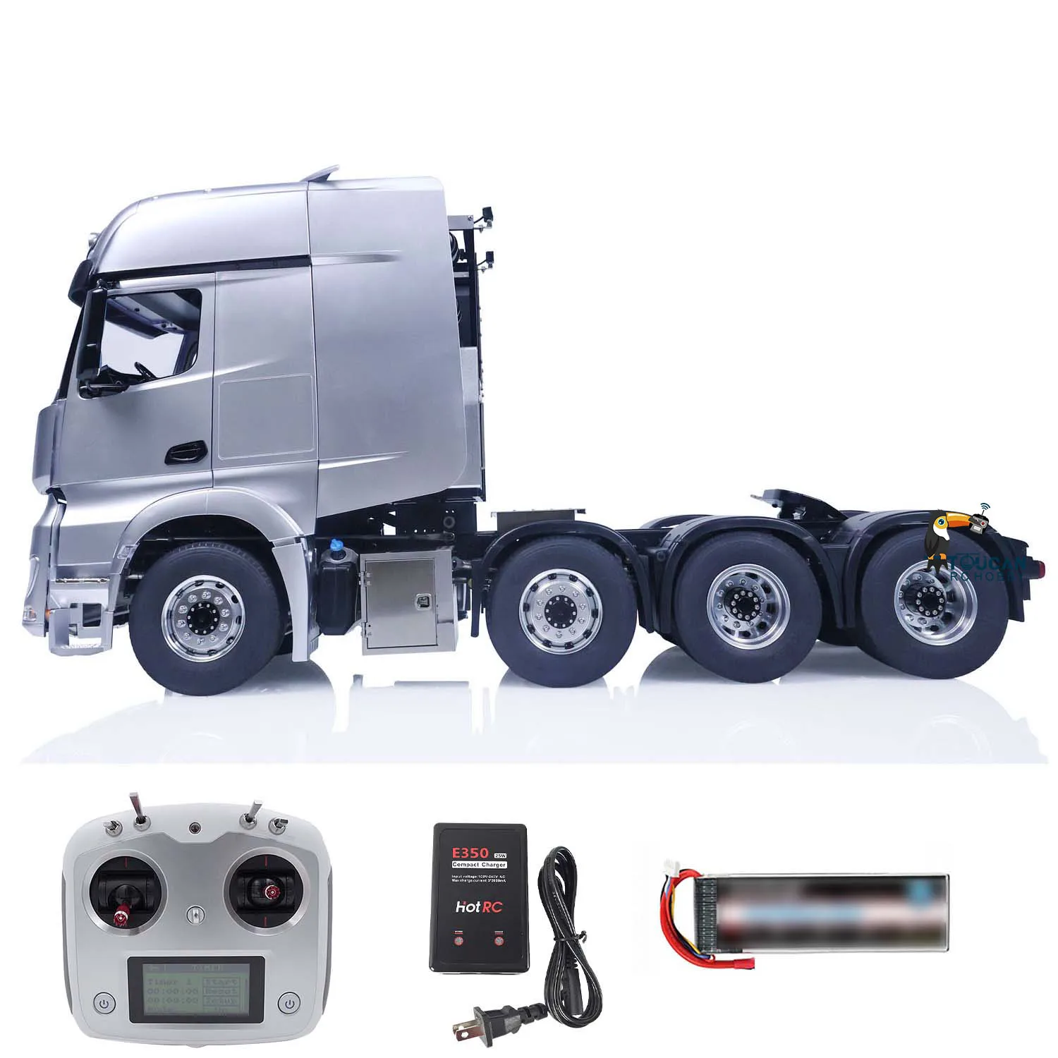 LESU 8X8 Remote Control Tractor Trucks Model 1/14 RTR RC Cars Metal Chassis Equipment Rack Lock Differential Servo THZH1539-SMT3 3