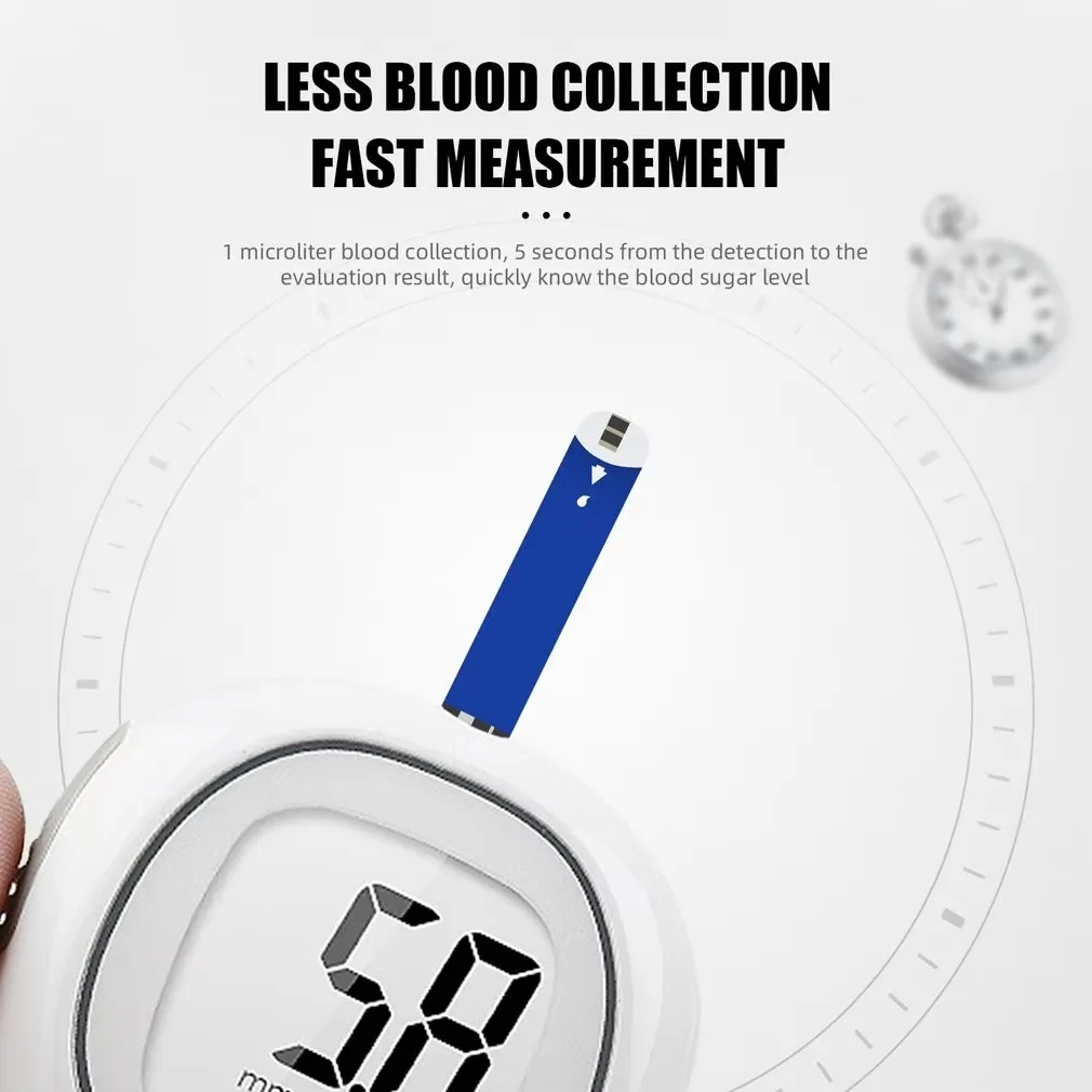 50Pcs Blood Glucose Test Strips/Lancets For Bioland G-425-3/G-425-2/G-427B Glucosemeter Blood Sugar Testing Papers Blood Collect 2