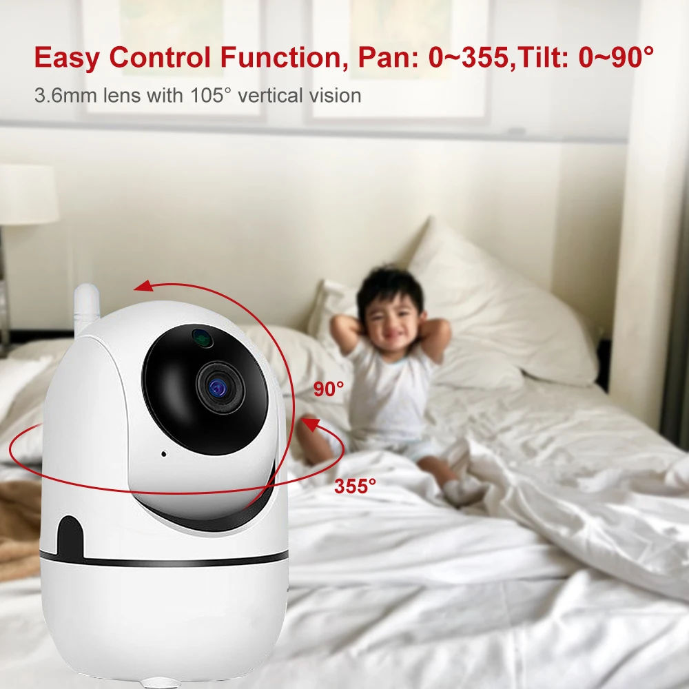 Anpviz 1080P Mini PTZ Camera Wifi Indoor Smart Baby Monitor Support 5G Wifi Auto Tracking YIIOT App View wireless baby monitor,video baby monitor