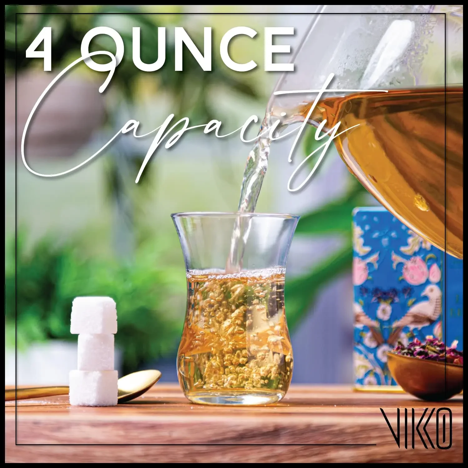 Set of 6 Authentic Turkish Tea Glasses, 4 oz Traditional Teacups, Elegant Transparent Tea Cups