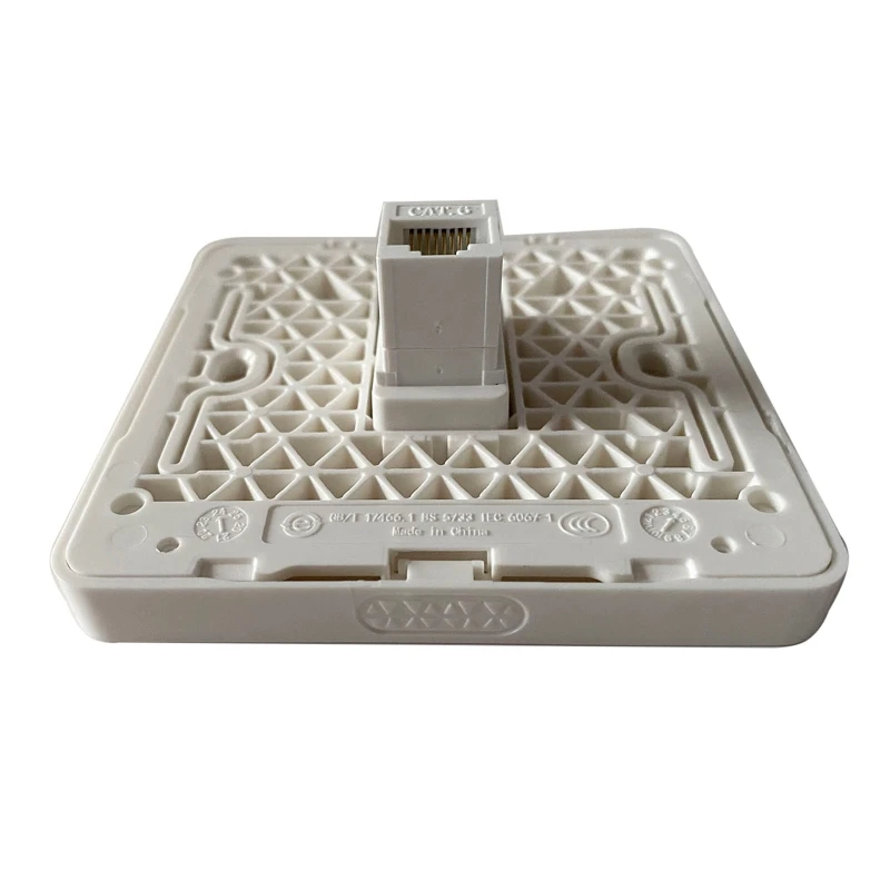 86x86mm RJ45 Network Wall Plate With Female to Female CAT6 Internet Straight Plug Outlet Connector Lan Socket Wall Plug