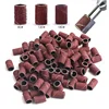 100/50pc Sanding Cap Bands For Electric Manicure Machine 180/120/80 Grit Nail Drill Grinding Bit Files Pedicure Tool 1