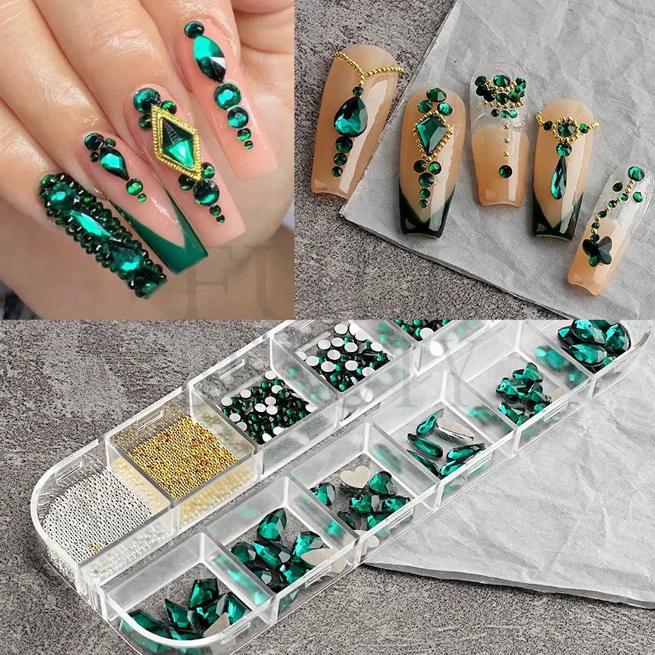 30/100Pcs Classic Versatile Flatback Crystal Mini Nail Art