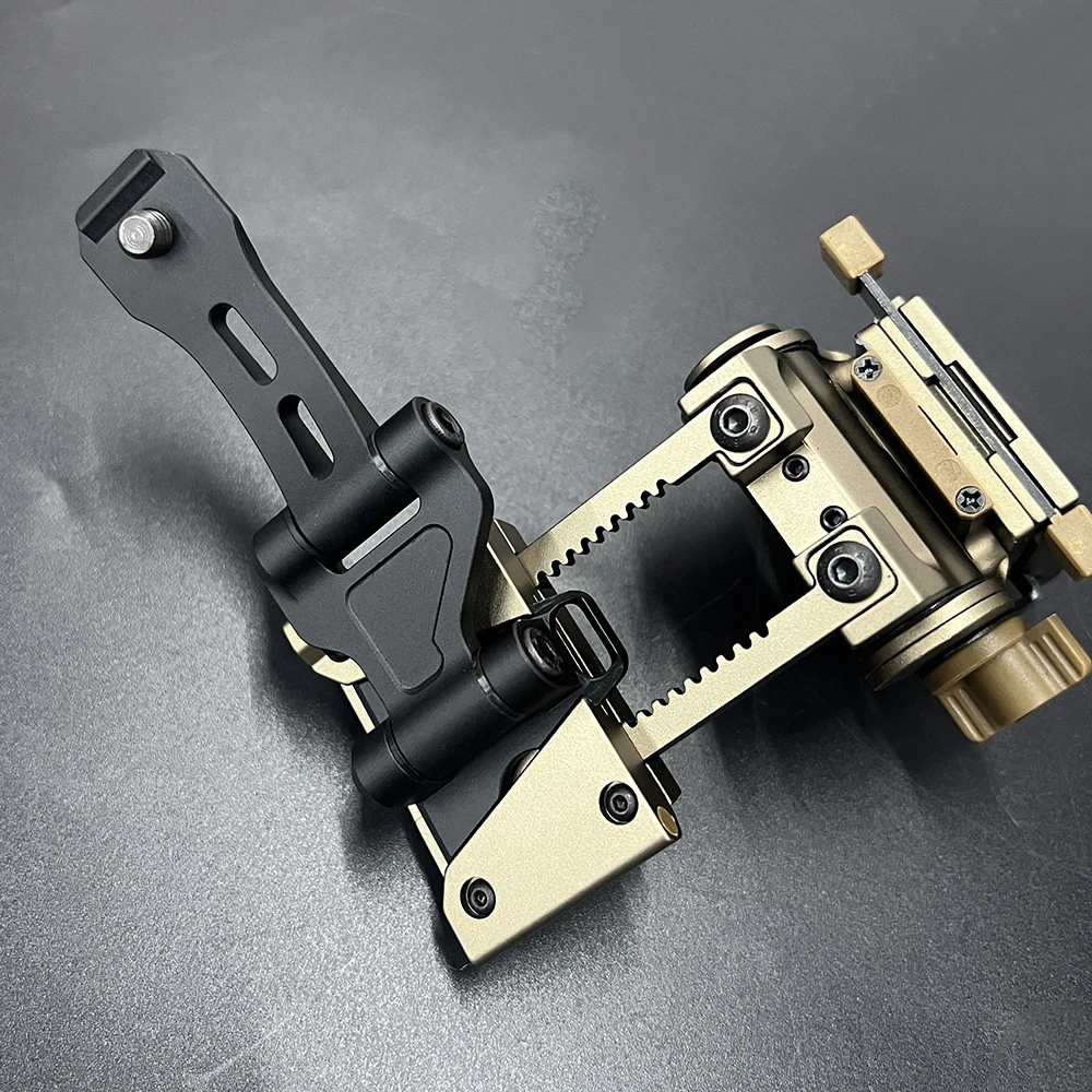 Metal NVG Bridge Helmet Mount Monocular Bracket Dovetail Lightweight fits PVS-14 Night Vision Goggle Adapter Hunting