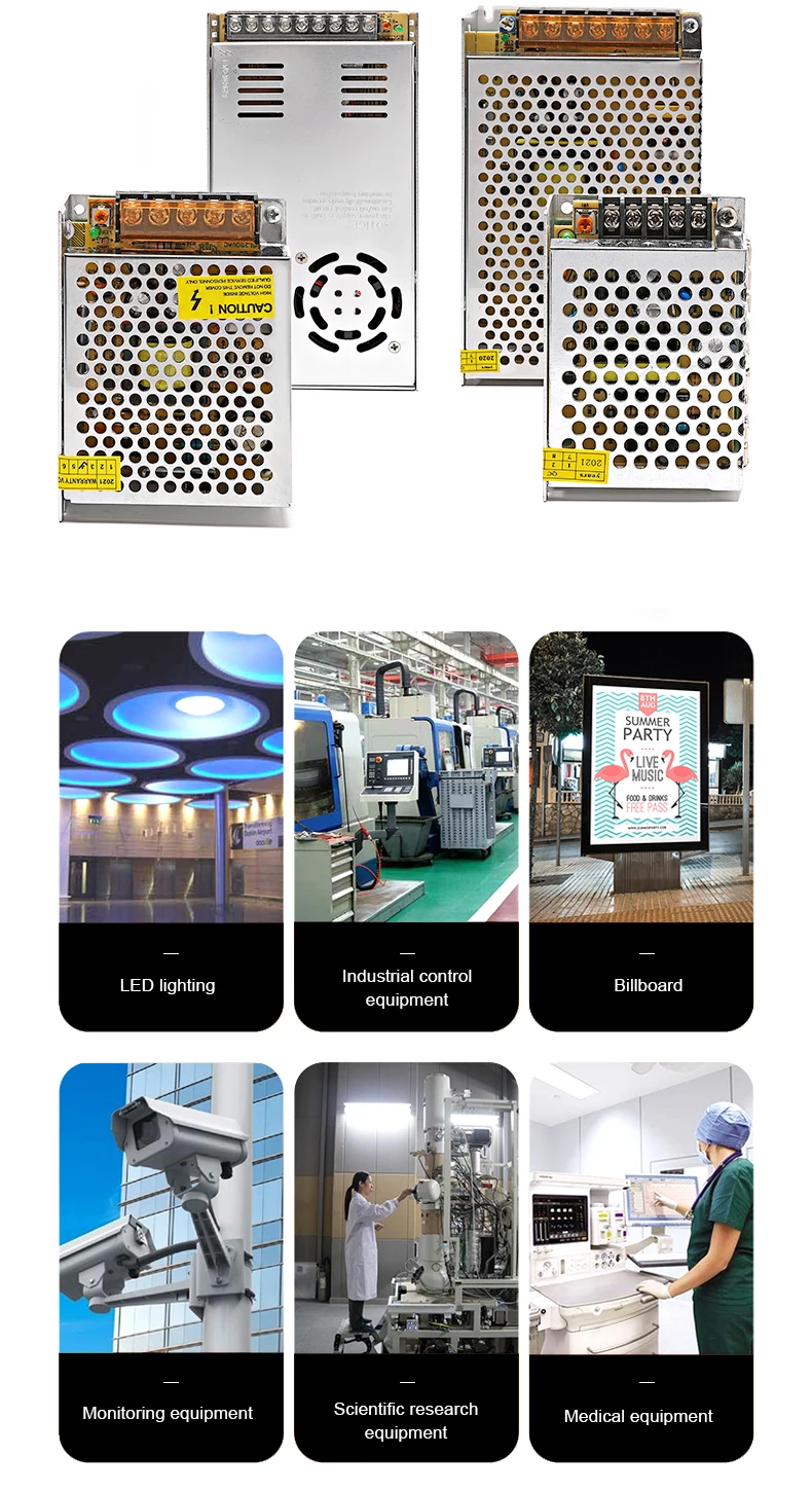 Description Picture 4 of item110V/220V AC Single Output Switching Power Supply 100W DC 5V 20A Aluminum Case Driven Voltage Converter Transformer DC Adapter