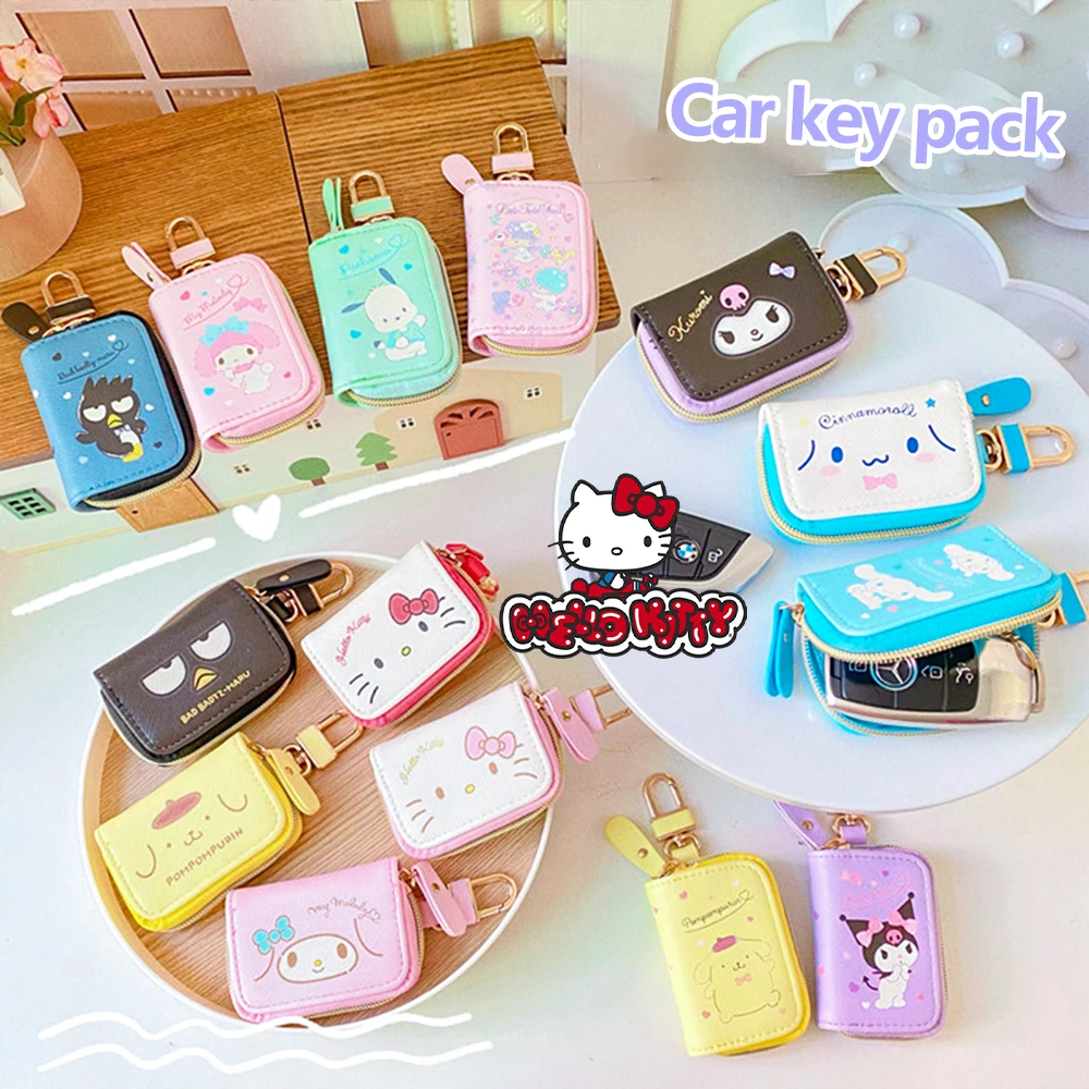Hello Kitty Sanrio Car Key Cover Case Anime Kuromi Melody Cinnamoroll