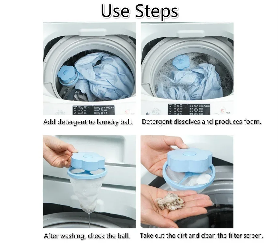 Mesh Filter Mesh Bag Floating Stain Remover Washing Machine Wool Filtration Hair Removal Device Clothes Cleaning Laundry Ball