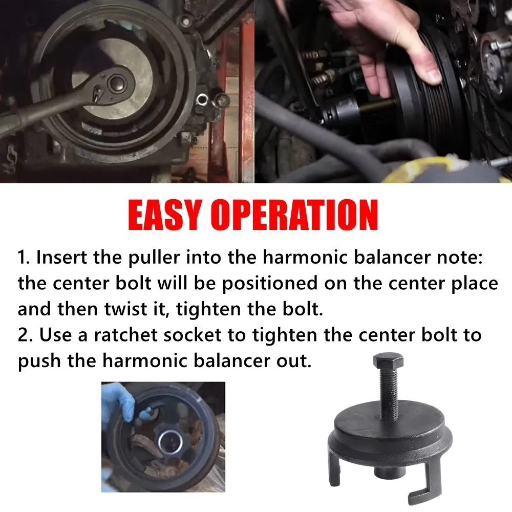 OEMTOOLS 25264 GM Harmonic Balancer Puller, LS Crank Pulley, 46 OFF