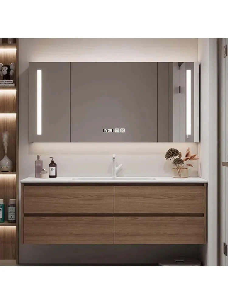 Smart Bathroom Cabinet Fashion Simple Hotel Mirror Cabinet Wall-mounted Store Luxury Furniture Arm&aacute;rio De Banheiro