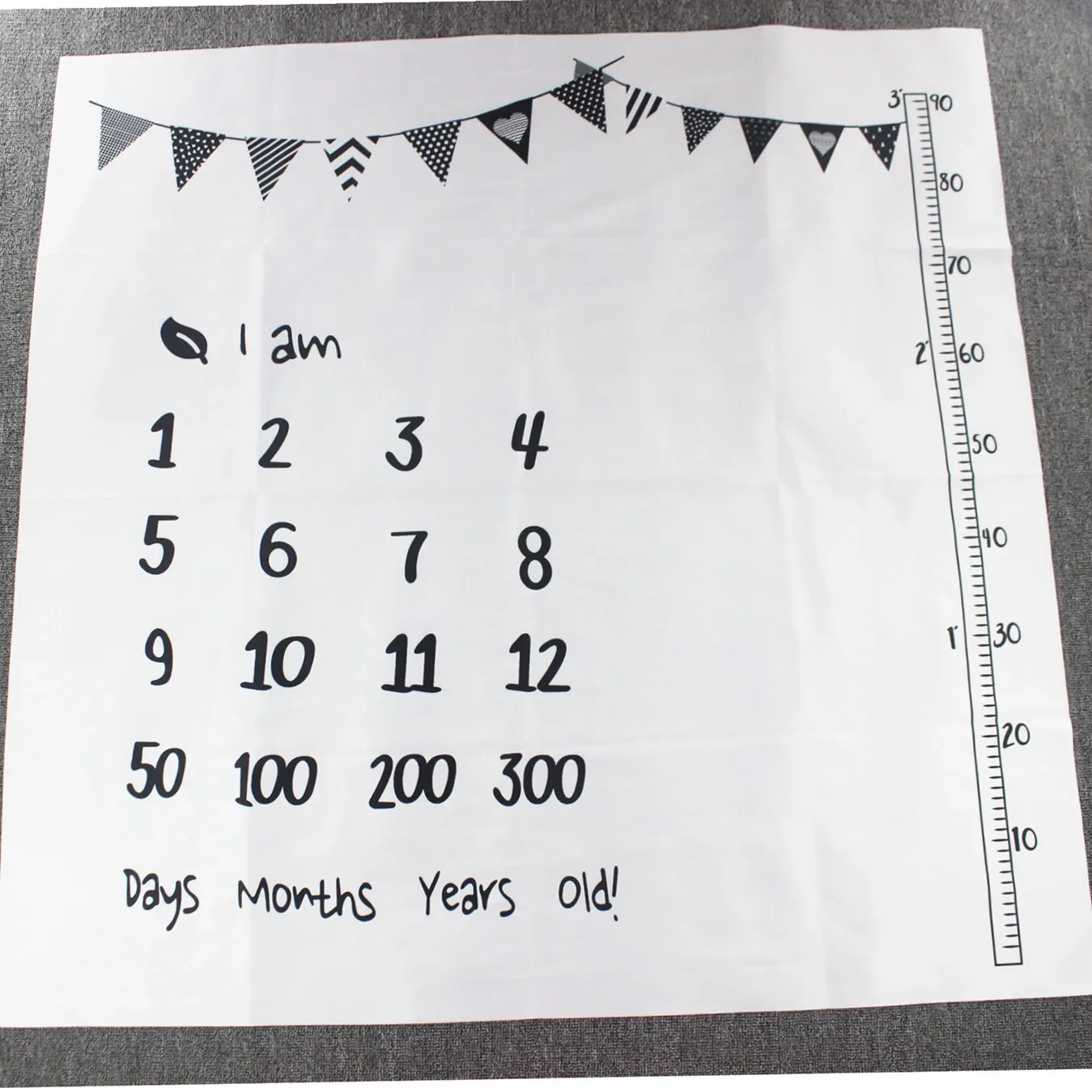 Newborn Baby Milestone Blankets Monthly Photography Blanket Infant Baby Milestone Blanket Photo Photography 5