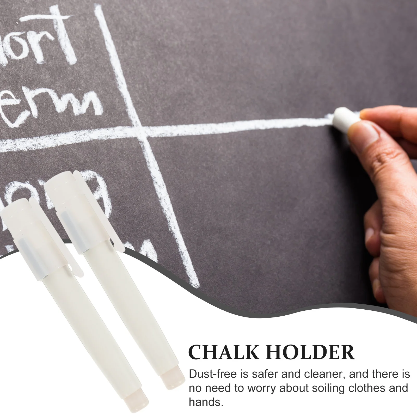 초크 세트 그래피티 펜 클립 익스텐션 거치대, 수용성 자동 키퍼, 플라스틱 경량 클램프, 2 개