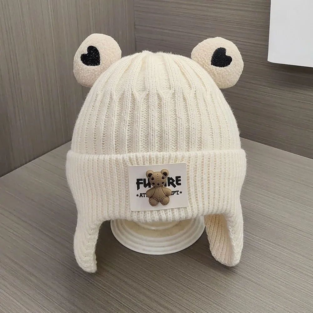 Knitted Warm Bear Hat for Kids Coldproof Windproof Ear Protection